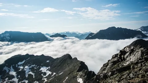 Timelapse Austria Mountain Summit Stock Footage 153286708