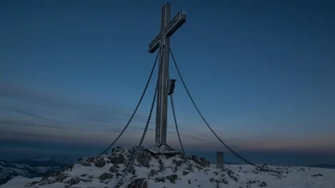 Timelapse Austria Mountain Summit Stock Footage 153290780