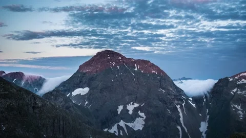 Timelapse Austria Mountain Sunrise Stock Footage 153287165