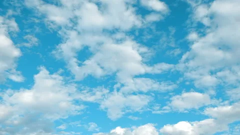 Timelapse background of blue sky with clouds moving fast Stock Footage 132834912