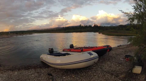 Timelapse from Baikal lake. Stockbeeldmateriaal 50486493