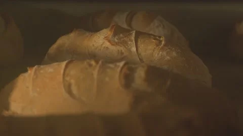 Timelapse of baking a bread Video stock 150888739