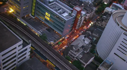 Timelapse, Bangkok Intersection Stock Footage 35174799