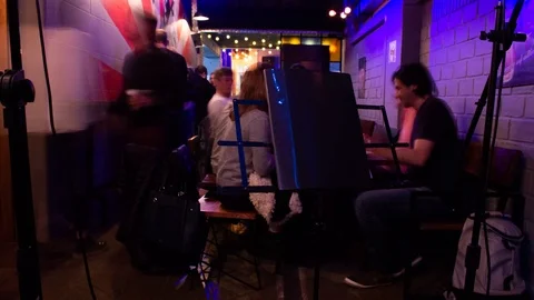 Timelapse In A Bar [4K Footage] Stock Footage 116133865