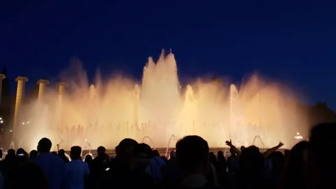 Timelapse of Barcelona's fountain Video stock 293869309