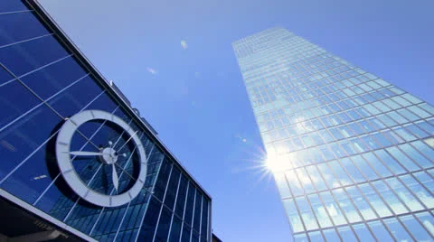 Timelapse Basel Messeplatz Clock Baselworld Stock Footage 24286110