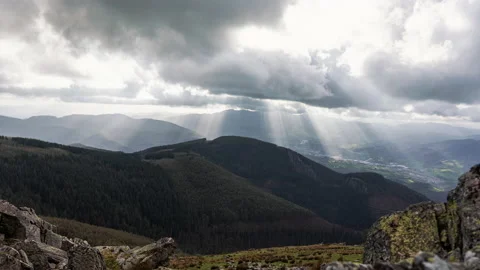 Timelapse in the Basque country, from Adarra Video stock 150621656