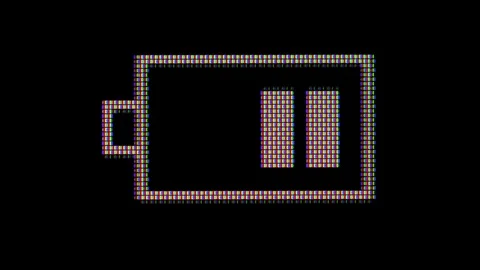 Timelapse: battery level point indicator running low - close up macro view 스톡 동영상 247666548