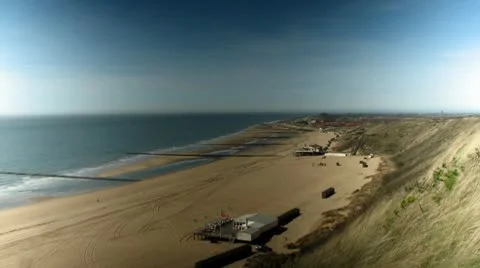 Timelapse beach in Holland Stock Footage 8837135