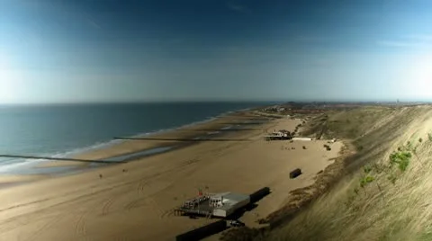 Timelapse beach in Holland Stock Footage 8837139