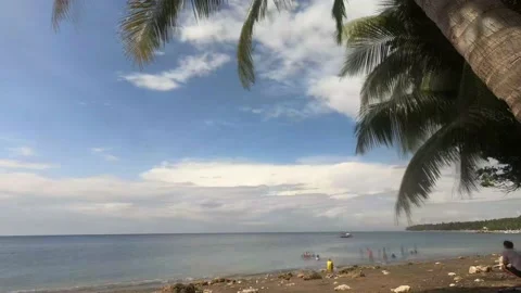 Timelapse of Beach in Sarangani, Philippines Stock Footage 148454686