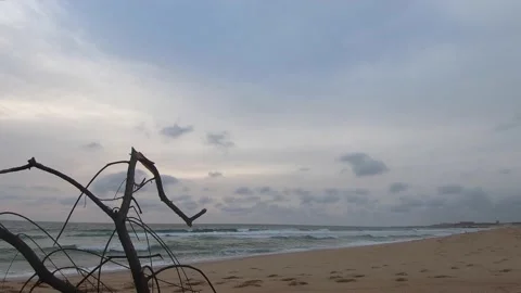 Timelapse Beach sunset Video stock 136772593