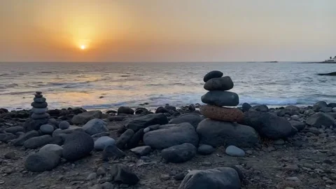 Timelapse of beach sunset Stock Footage 164072173