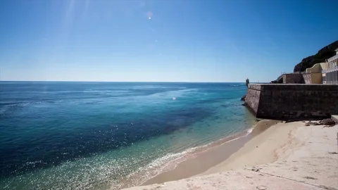 Timelapse of beach waves on the sand Stock Footage 84111550