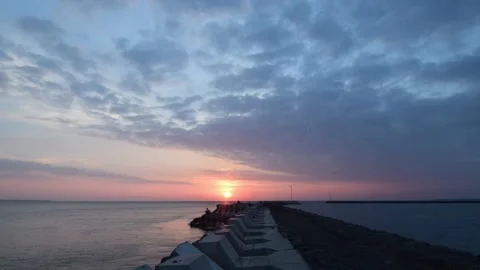 Timelapse of a beautiful beach Stock Footage 147546367