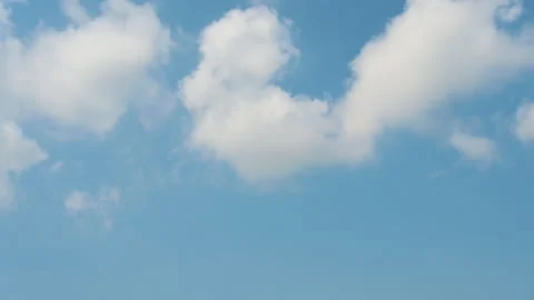Timelapse of beautiful blue sky and white cloud. Stock Footage 153009448