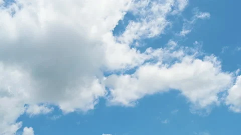 Timelapse of beautiful blue sky and white cloud. Stock Footage 155330155