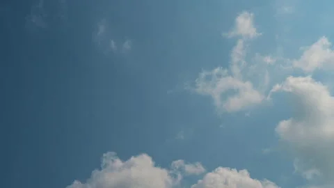 Timelapse of beautiful blue sky and white cloud. Stock Footage 155669059