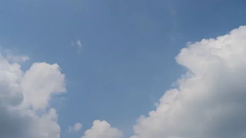 Timelapse of beautiful blue sky and white cloud. Stock Footage 169982425