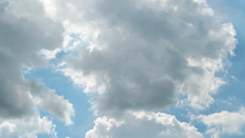 Timelapse of beautiful blue sky and white cloud. Stock Footage 211792580