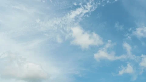 Timelapse of beautiful blue sky and white cloud. 動画素材 211792585