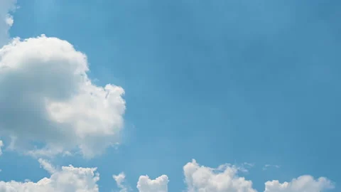 Timelapse of beautiful blue sky and white cloud. Stock Footage 219713745
