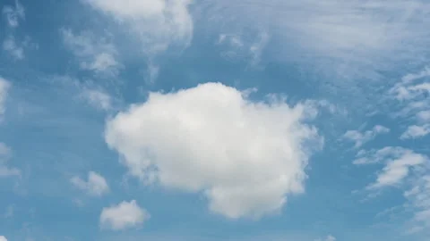 Timelapse of beautiful blue sky and white cloud. Stock Footage 243545498