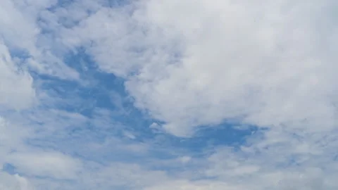 Timelapse of beautiful blue sky and white cloud. 動画素材 276889834