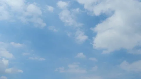 Timelapse of beautiful blue sky and white cloud. Stock Footage 276889844