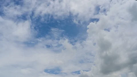 Timelapse of beautiful blue sky and white cloud. 動画素材 276889852