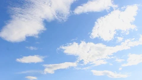 Timelapse of a beautiful blue sky with clouds Stock Footage 291305759