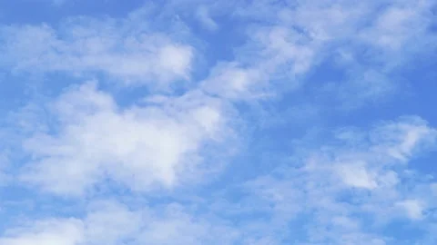 TimeLapse of Beautiful blue sky white clouds and puffy fluffy cumulus cloud, clo Stock Footage 229402210