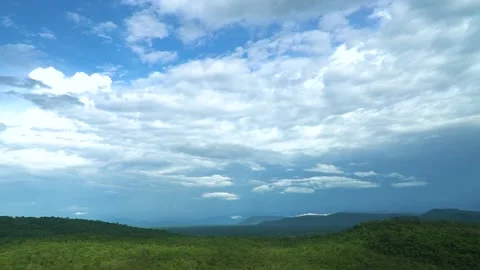 Timelapse beautiful cloud after raining time on mountain Stock Footage 158240753