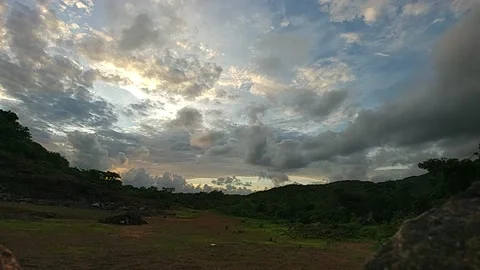 Timelapse of Beautiful Clouds and Sky During Sunset Stock Footage 136927167