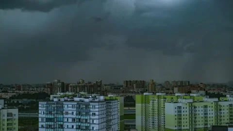 Timelapse of beautiful clouds of heavy rain Video stock 201463034