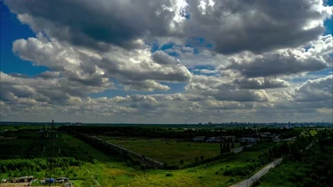 Timelapse of beautiful clouds of heavy rain Stock Footage 201615122