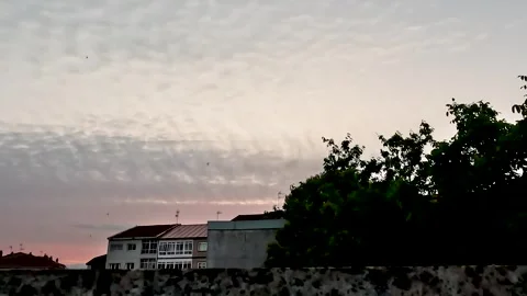 Timelapse of a beautiful clouds in a small town Stock Footage 314398668
