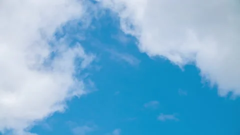 Timelapse of beautiful clouds transform in the sky, cloudscape, cloud overhead Stock Footage 136491632