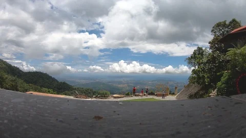 Timelapse of Beautiful dramatic moving cloud with clear blue sky Stock Footage 108045103