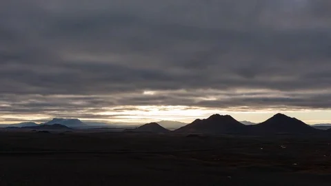 Timelapse of beautiful iconic landscape with clouds and light moving Stock Footage 83704472