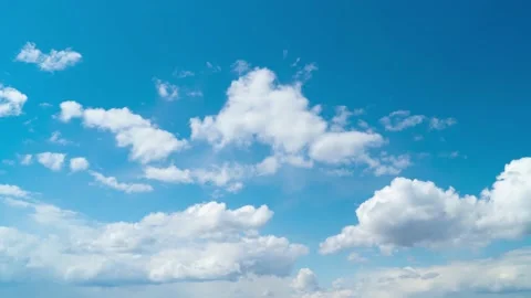 Timelapse of a beautiful sky with clouds in the afternoon Stock Footage 156050141