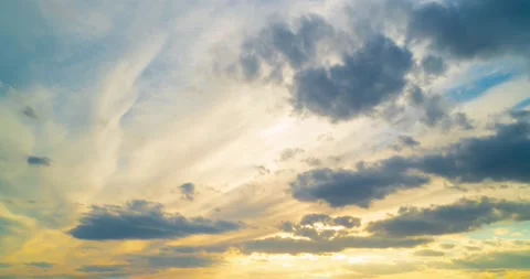 Timelapse of a beautiful sky at sunset Stock Footage 154454407