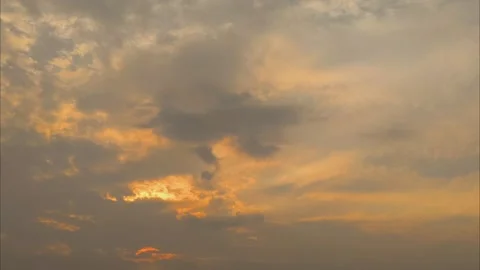 Timelapse of beautiful sky at sunset Stock Footage 161263359
