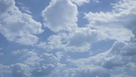 Timelapse of beautiful slow running clouds in the sky Stock Footage 146071771