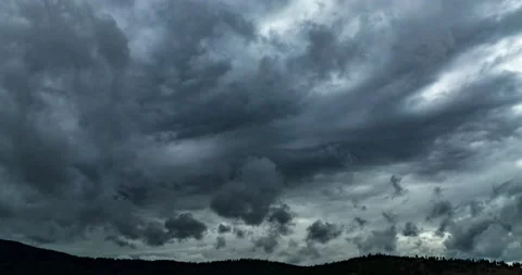 Timelapse of beautiful storm clouds in Spokane Valley, WA, USA Stock Footage 196226151