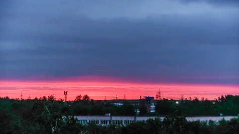 Timelapse of a beautiful sunset with clouds backlit by the sun Stock-Footage 129566926