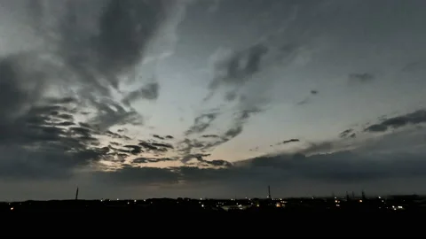 Timelapse of a beautiful sunset with clouds backlit by the sun Stock-Footage 129567225