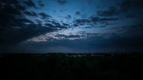 Timelapse of a beautiful sunset with clouds Stock-Footage 129567306