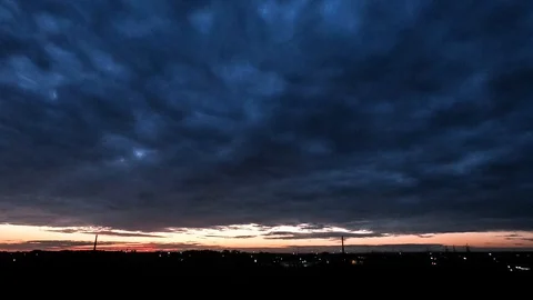 Timelapse of a beautiful sunset with clouds Stock-Footage 129568025