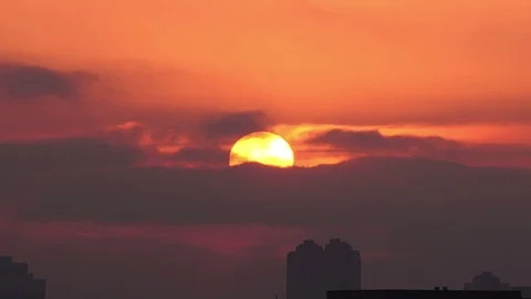 Timelapse beautiful sunset Video stock 89356567